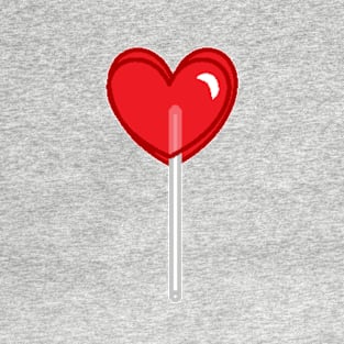 red heart lollipop candy T-Shirt